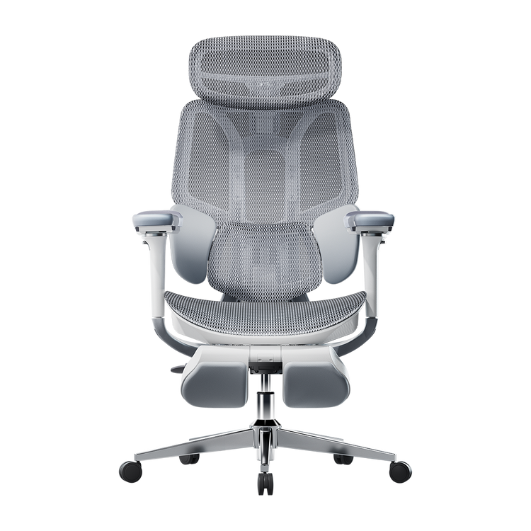 HBADA E3 Pro Ergonomic Office Chair with Footrest-grey