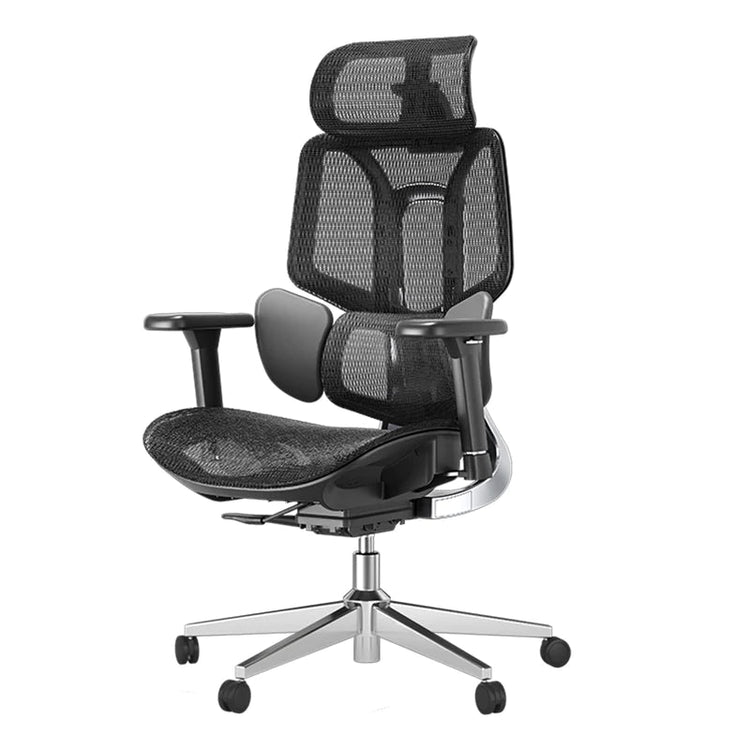 HBADA E3 Air Ergonomic Office Chair without footrest black slightly left
