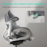 Hbada E2 Pro Ergonomic Office Chair without Footrest white control adjustment