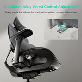 Hbada E2 Pro Ergonomic Office Chair without Footrest black control adjustment