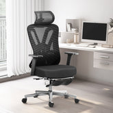 HBADA P5 Ergonomic Office Chair with Footrest black front