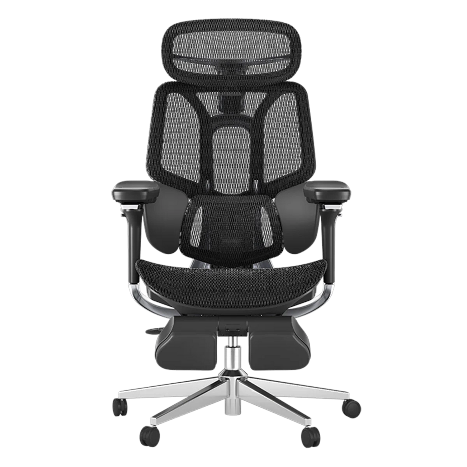 HBADA E3 Pro Ergonomic Office Chair with Footrest front-black